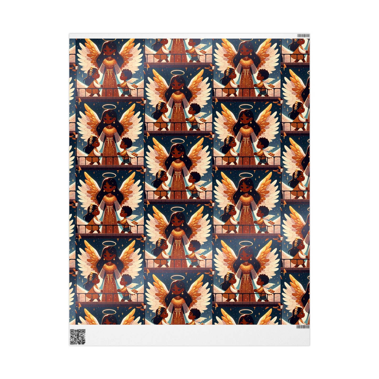 Christmas Wrapping Paper Rolls - Traditional Holiday Gift Wrap Paper - Angel