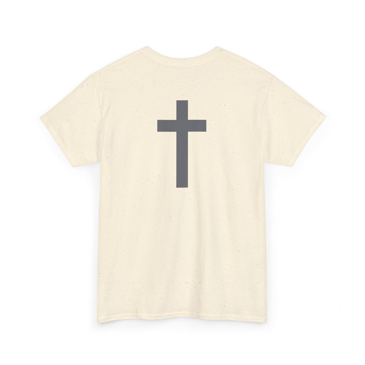 Stronger Than The Storm with Cross On Back Cotton Tee