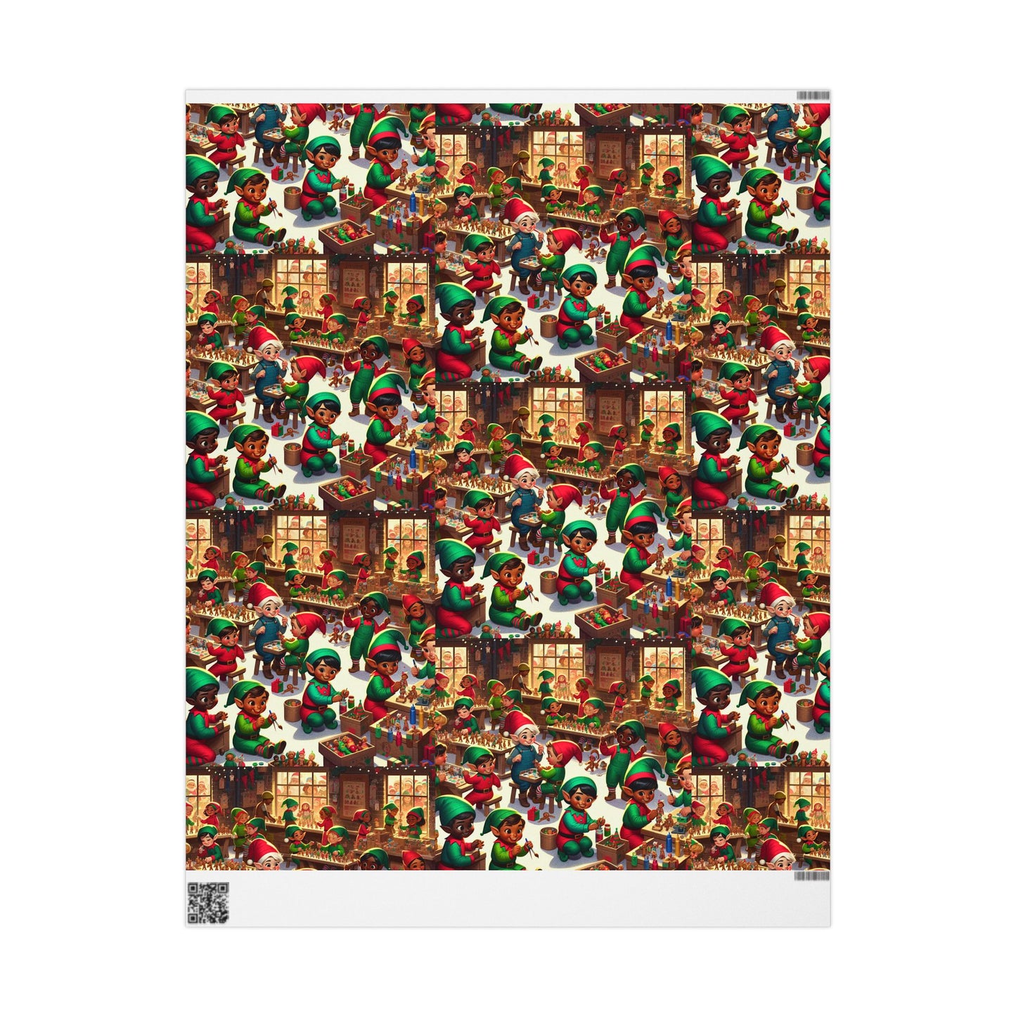 Christmas Wrapping Paper Rolls - Traditional Holiday Gift Wrap Paper - Elves at the Shop