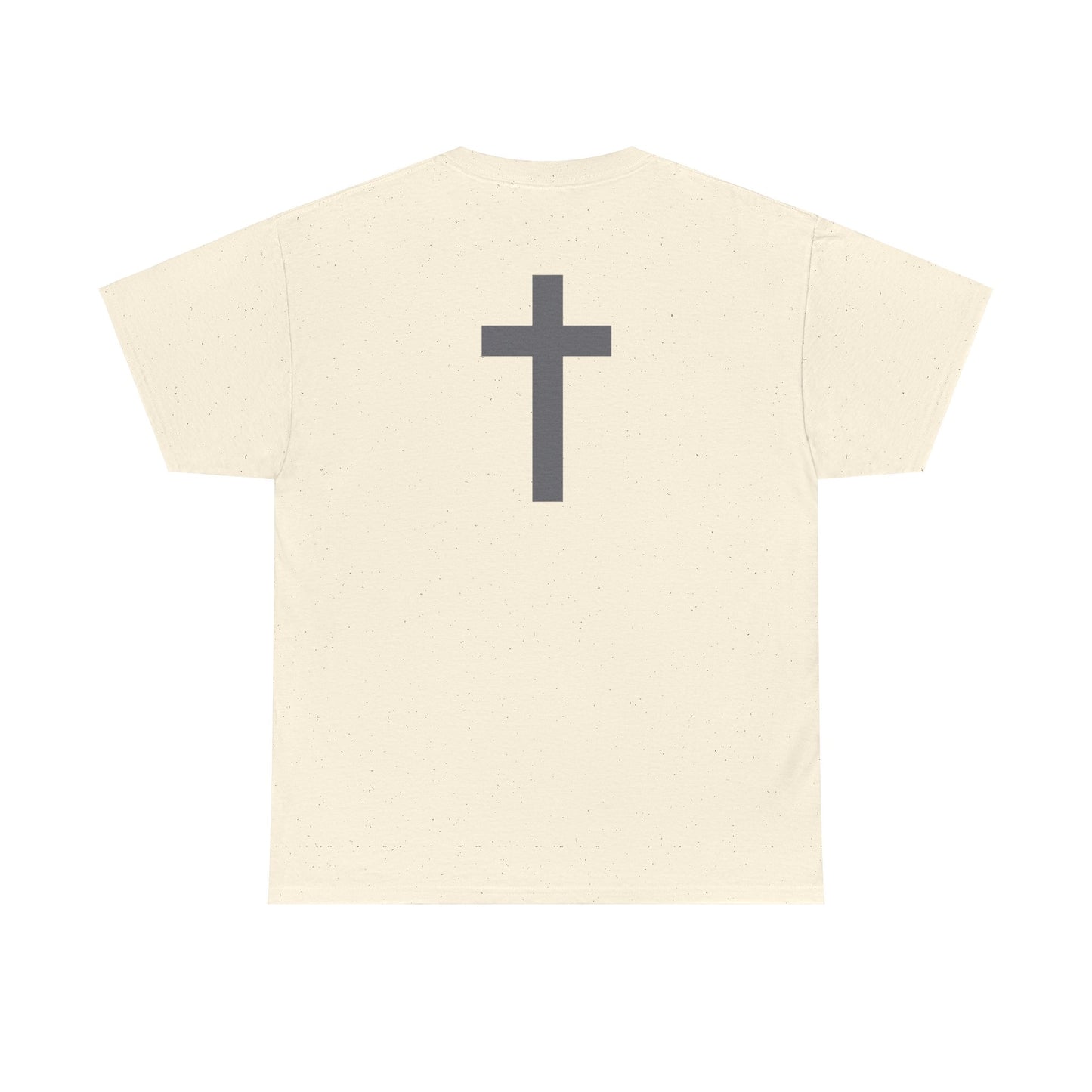 Stronger Than The Storm with Cross On Back Cotton Tee