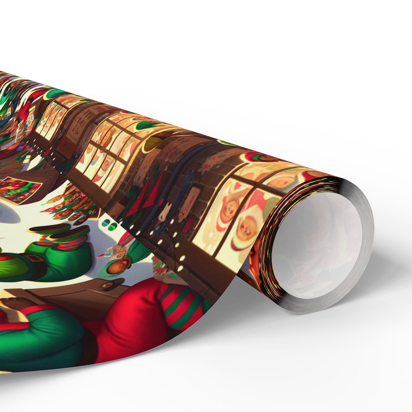 Christmas Wrapping Paper Rolls - Traditional Holiday Gift Wrap Paper - Elves at the Shop