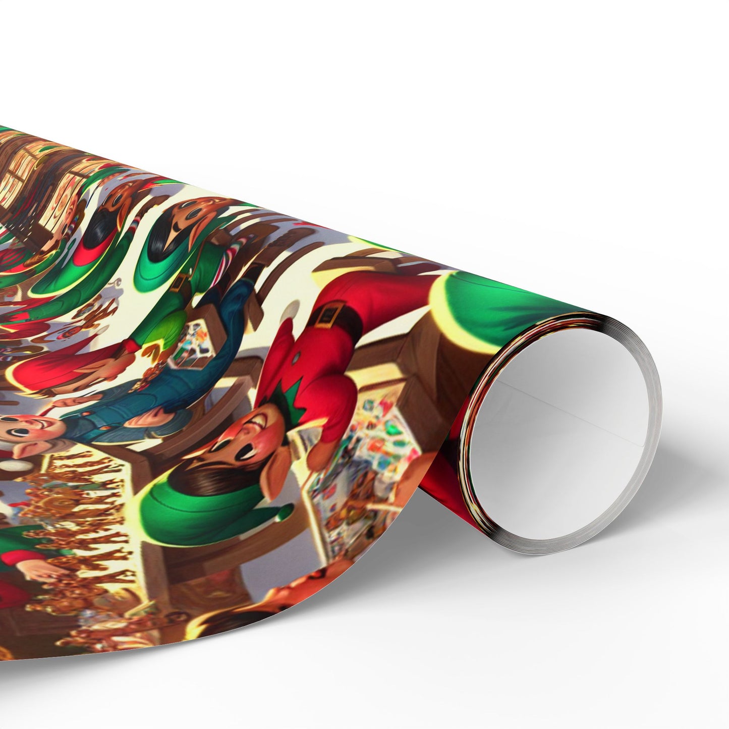 Christmas Wrapping Paper Rolls - Traditional Holiday Gift Wrap Paper - Elves at the Shop