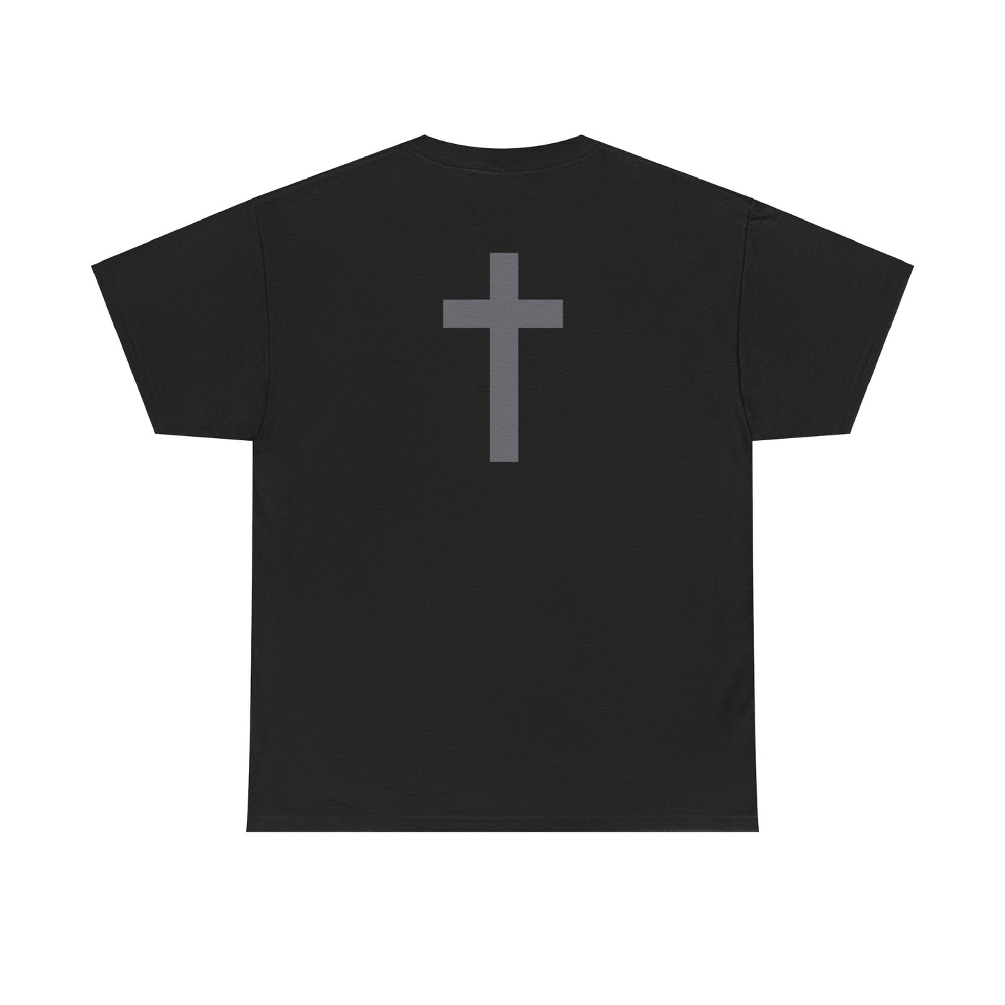 Stronger Than The Storm with Cross On Back Cotton Tee