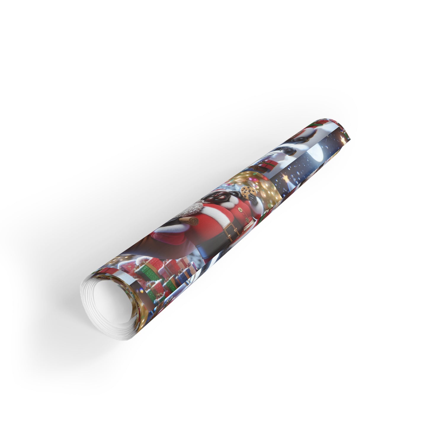 Christmas Wrapping Paper Rolls - Traditional Holiday Gift Wrap Paper - Santa Claus Mrs. Claus