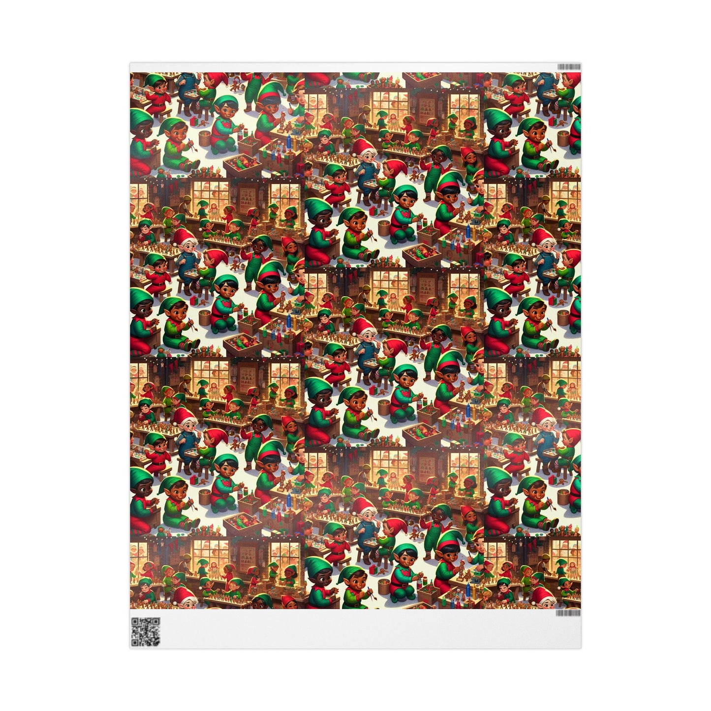 Christmas Wrapping Paper Rolls - Traditional Holiday Gift Wrap Paper - Elves at the Shop