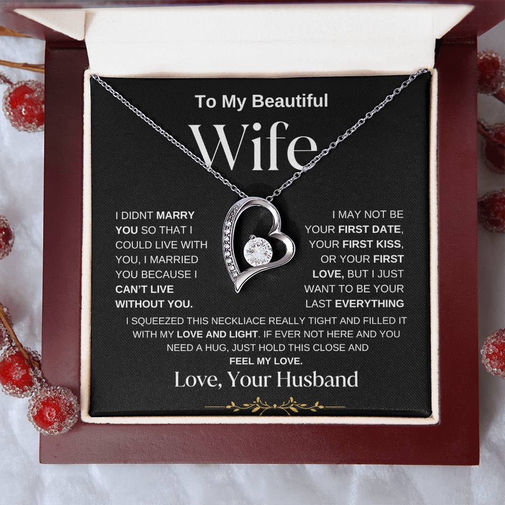 To My Beautiful Wife | Forever Love Necklace - BWG