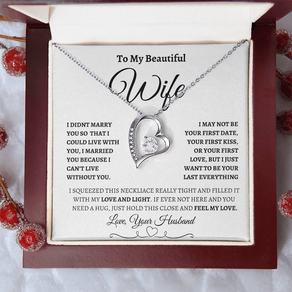 To My Beautiful Wife | Forever Love Necklace - WB