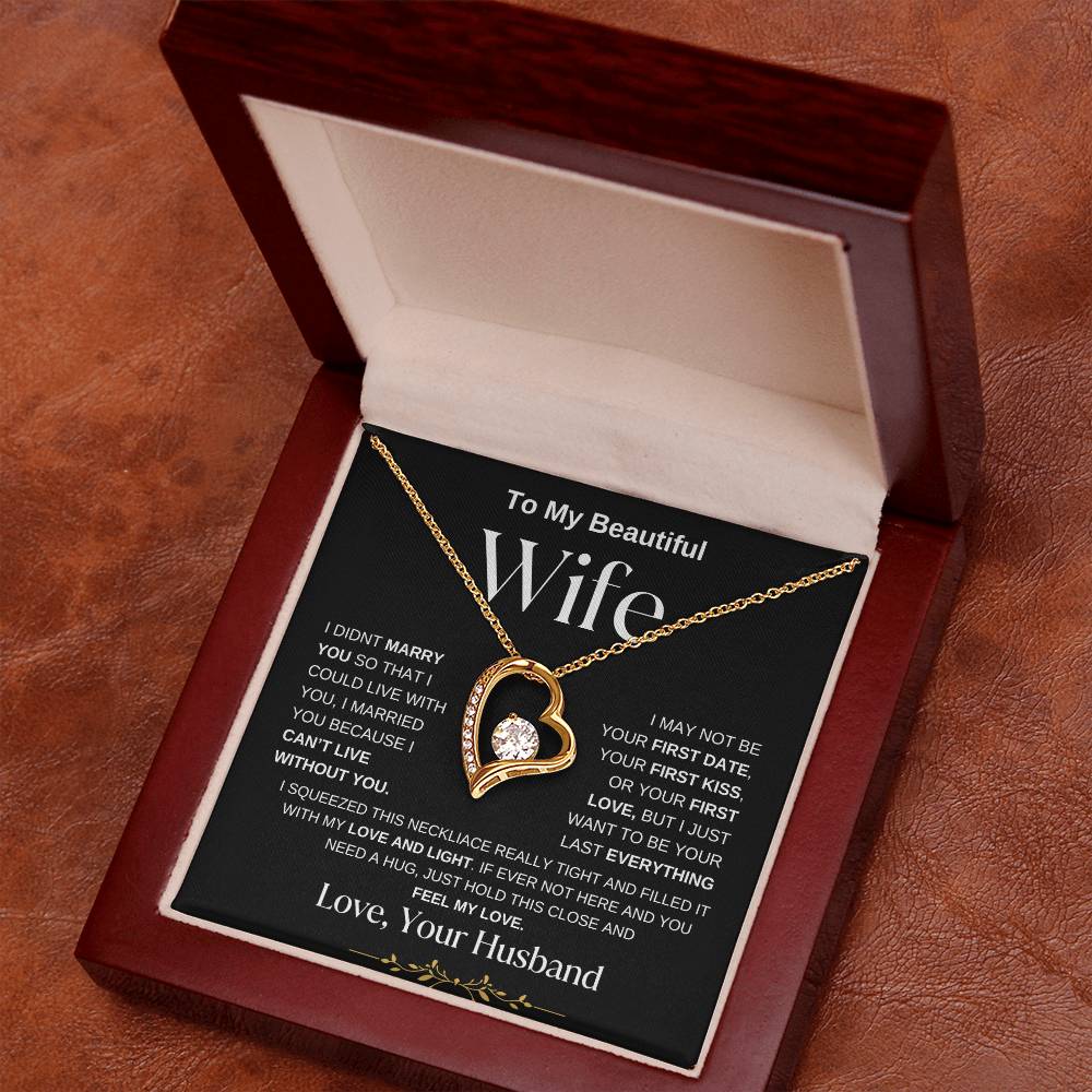 To My Beautiful Wife | Forever Love Necklace - BWG