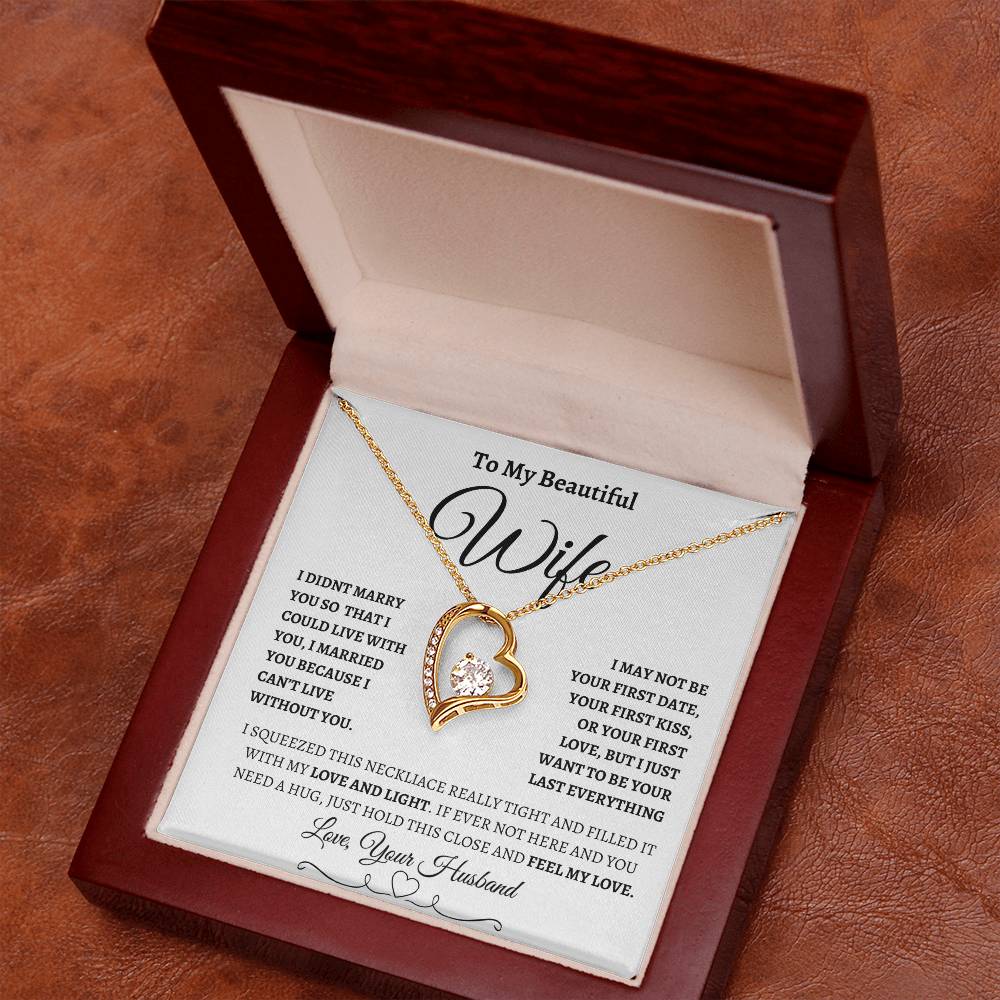 To My Beautiful Wife | Forever Love Necklace - WB