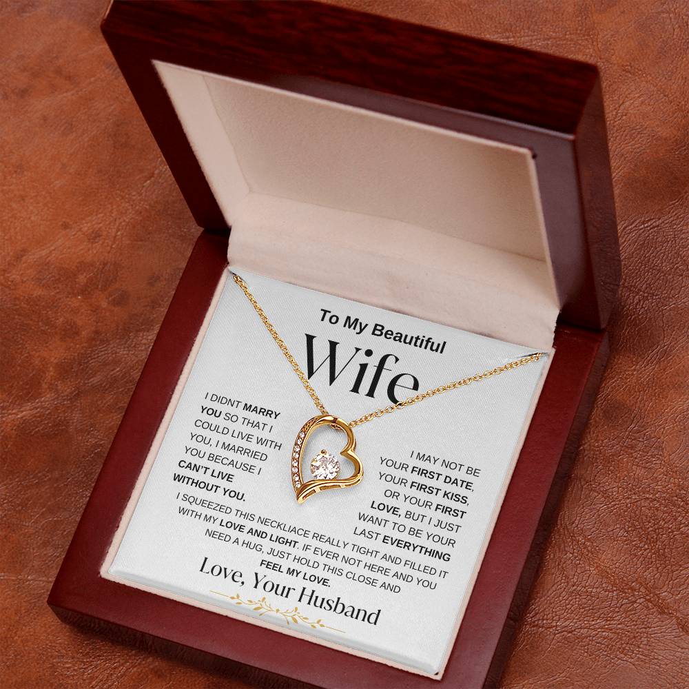 To My Beautiful Wife | Forever Love Necklace - WBG