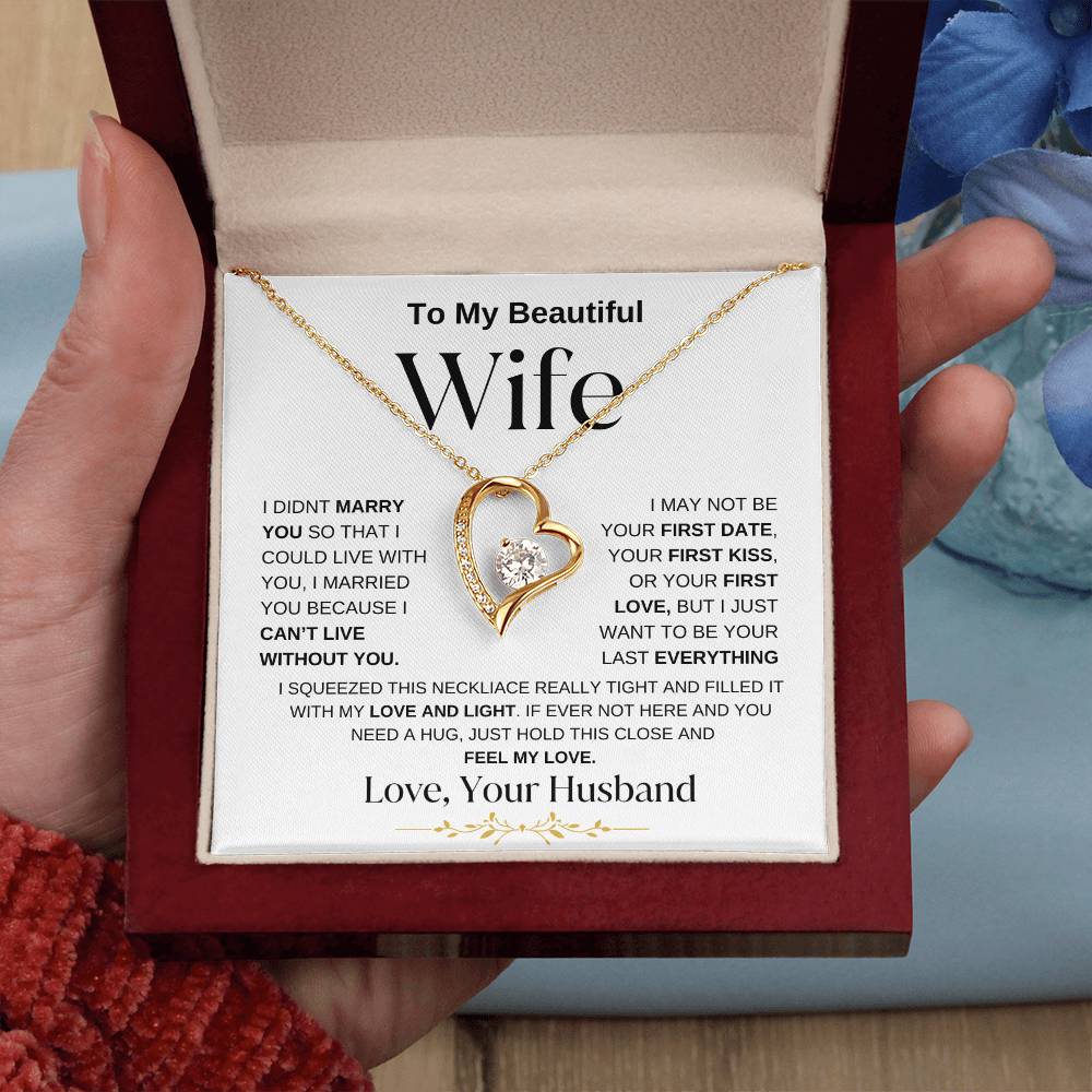 To My Beautiful Wife | Forever Love Necklace - WBG