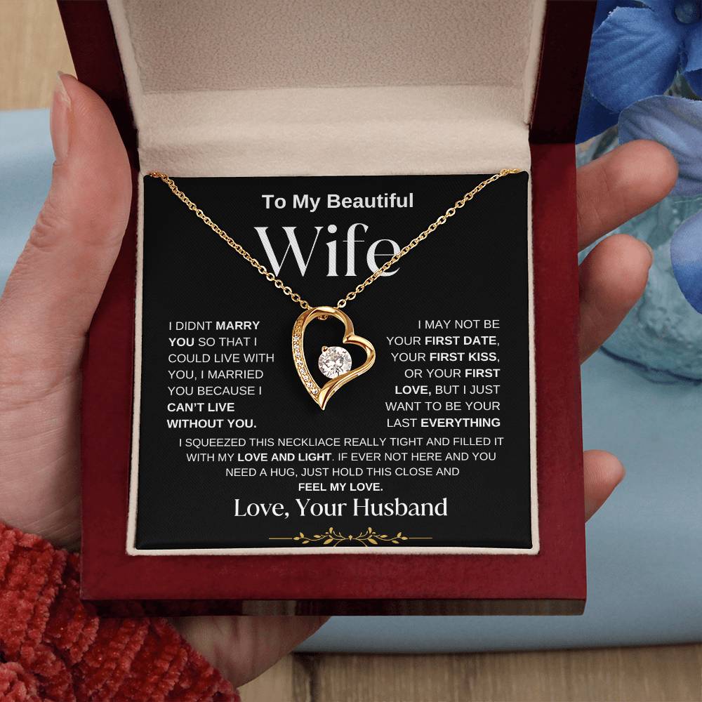 To My Beautiful Wife | Forever Love Necklace - BWG