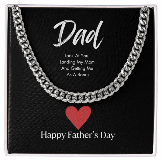 Dad | Bonus Happy Father's Day | Cuban Link Necklace - BG1RH