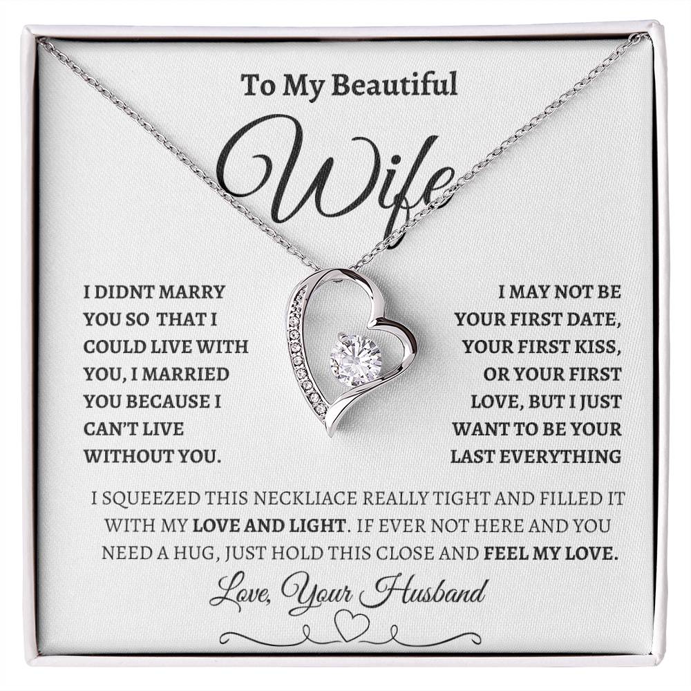 To My Beautiful Wife | Forever Love Necklace - WB