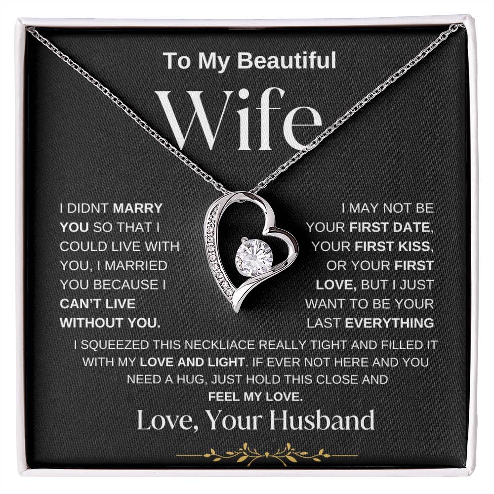 To My Beautiful Wife | Forever Love Necklace - BWG