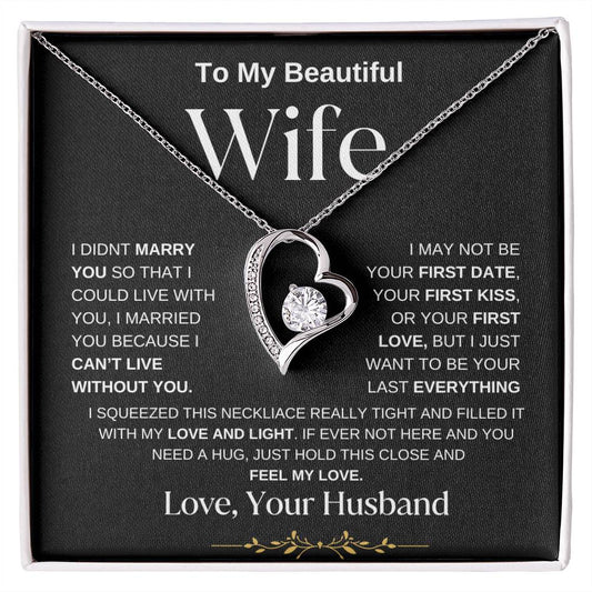 To My Beautiful Wife | Forever Love Necklace - BWG