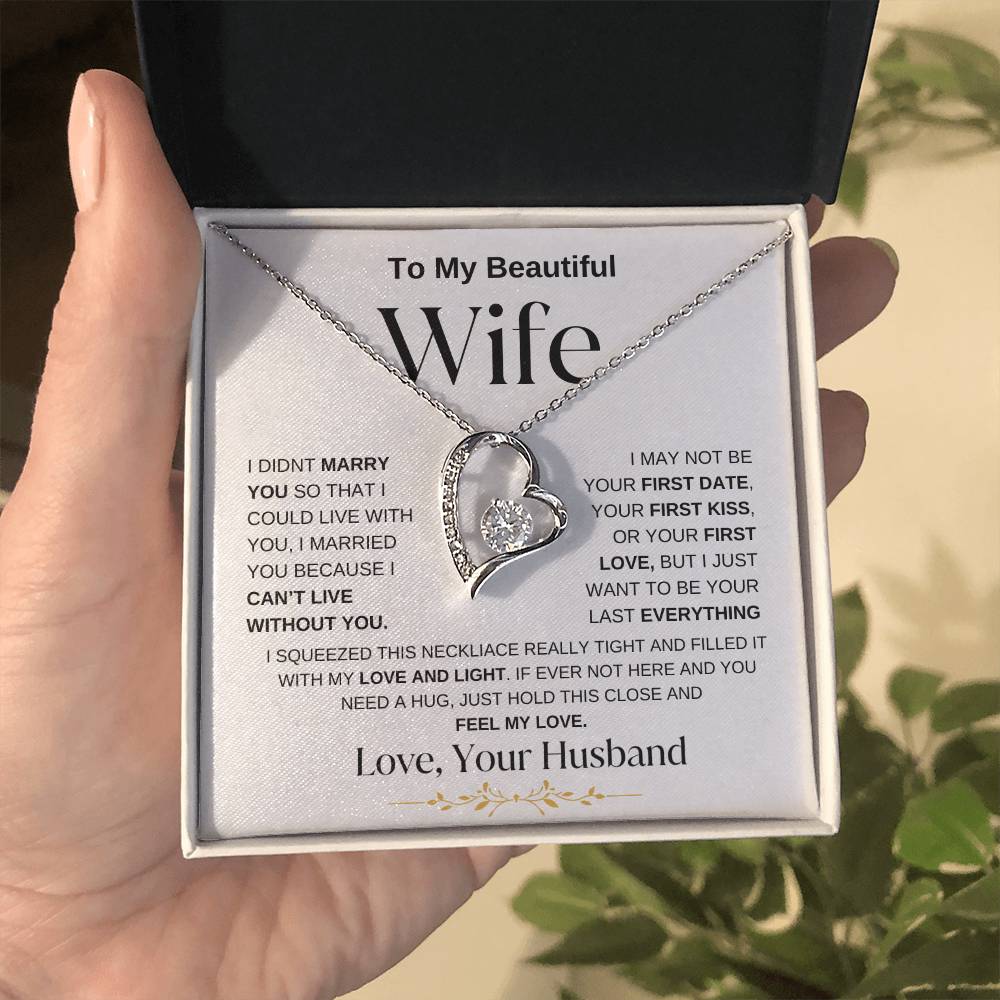 To My Beautiful Wife | Forever Love Necklace - WBG