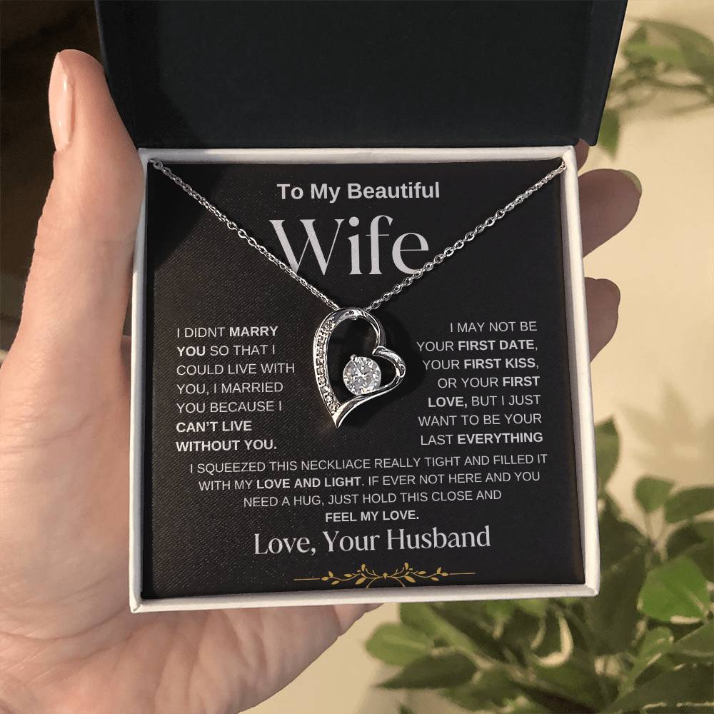 To My Beautiful Wife | Forever Love Necklace - BWG