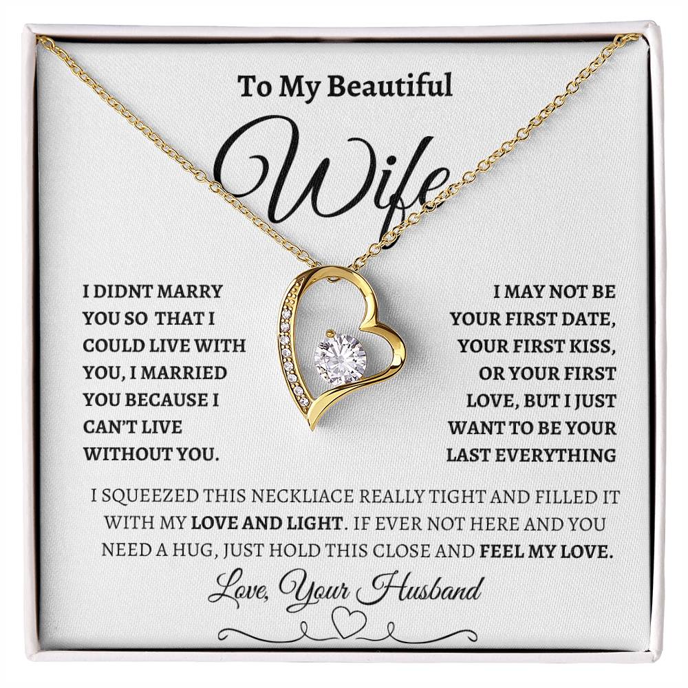 To My Beautiful Wife | Forever Love Necklace - WB