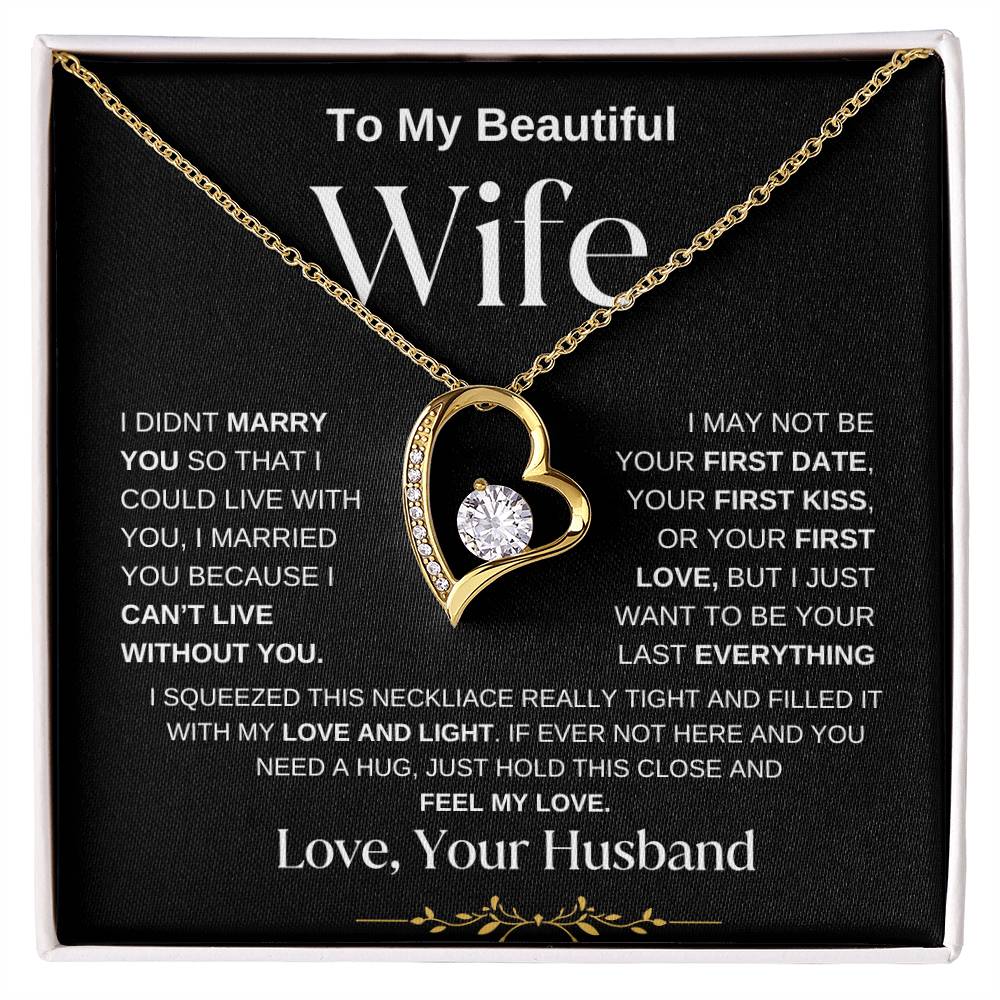 To My Beautiful Wife | Forever Love Necklace - BWG