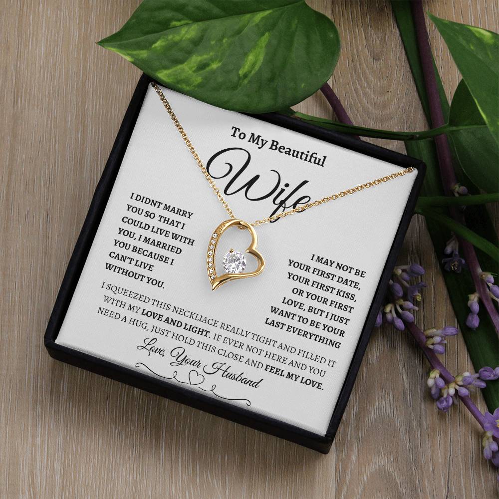 To My Beautiful Wife | Forever Love Necklace - WB