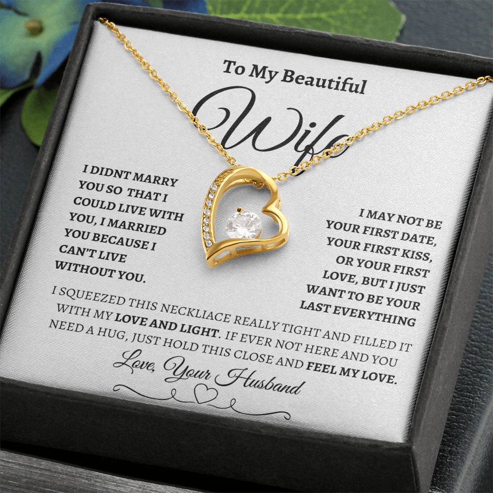 To My Beautiful Wife | Forever Love Necklace - WB